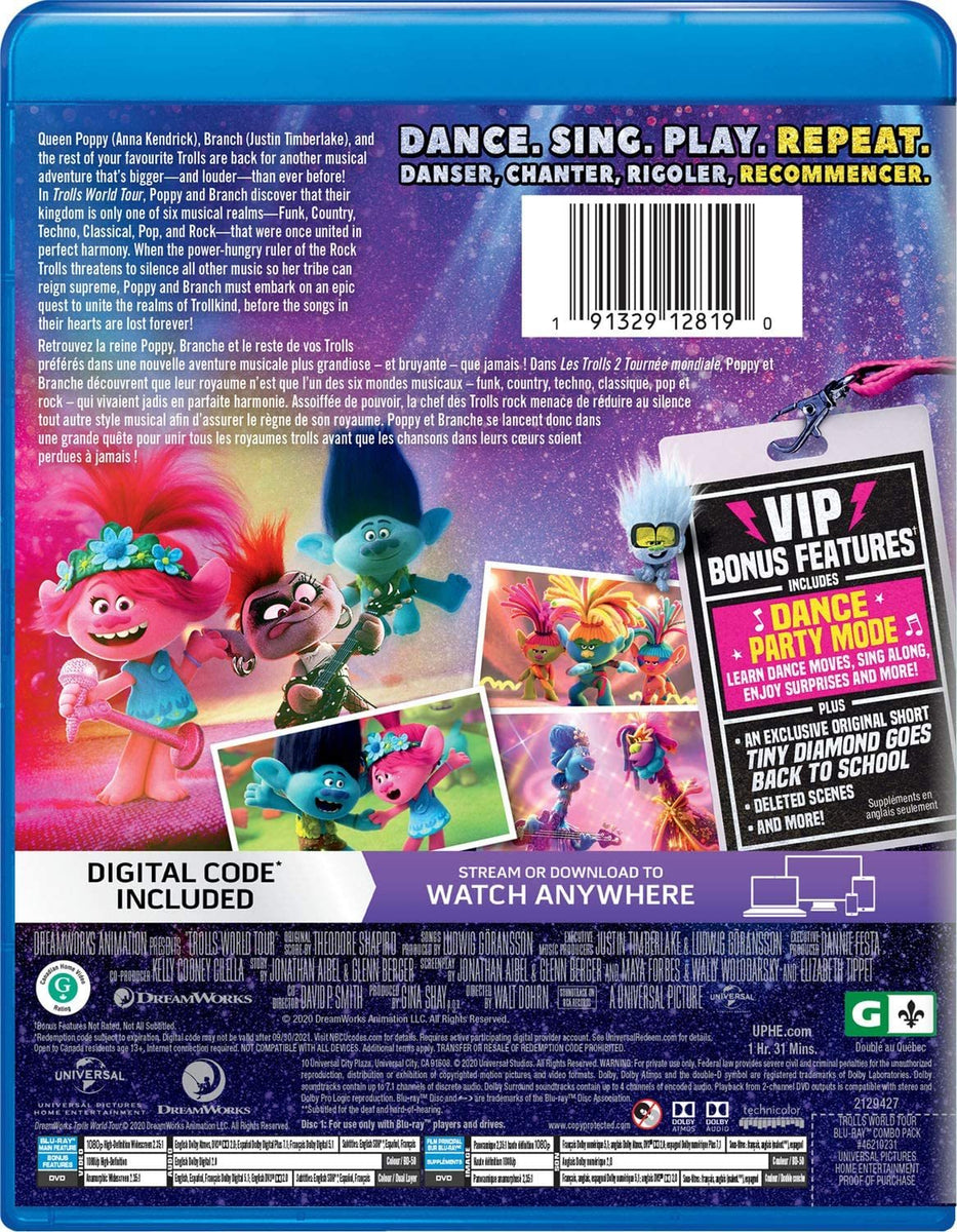 Trolls World Tour Blu-ray Used | Fan Favourites Games & Movies